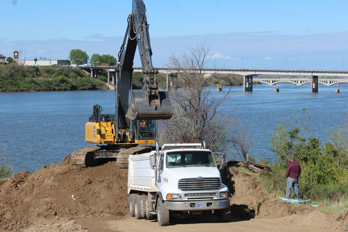 Work begins on Black Eagle Dam spillway project to stop build-up of river ice