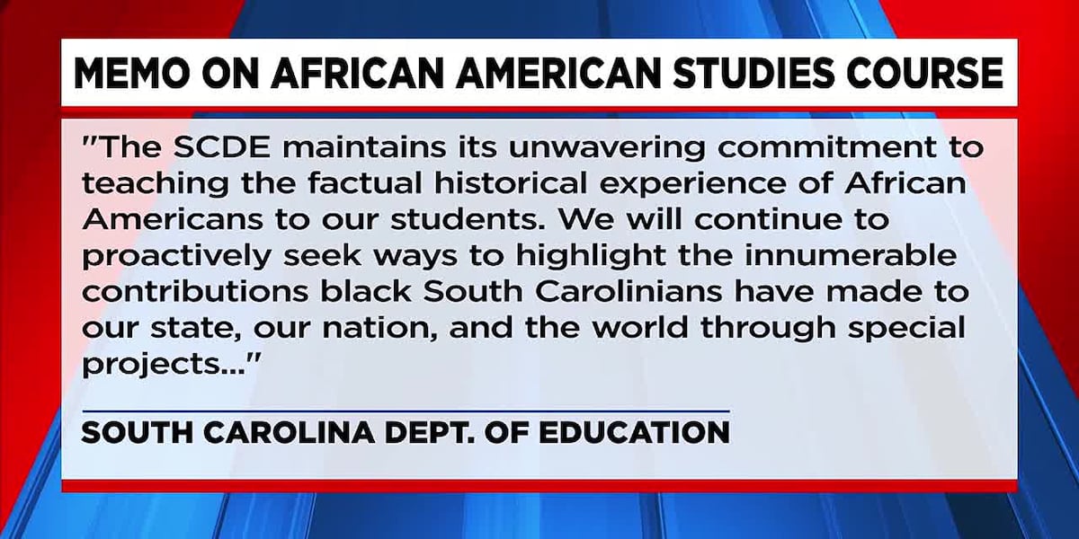 SC Dept. of Education leaves AP African American studies off roster following pilot program