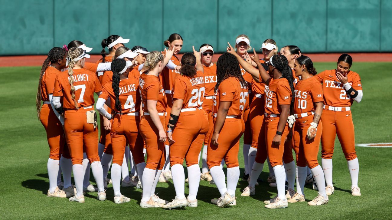 Texas top softball seed over defending champ OU