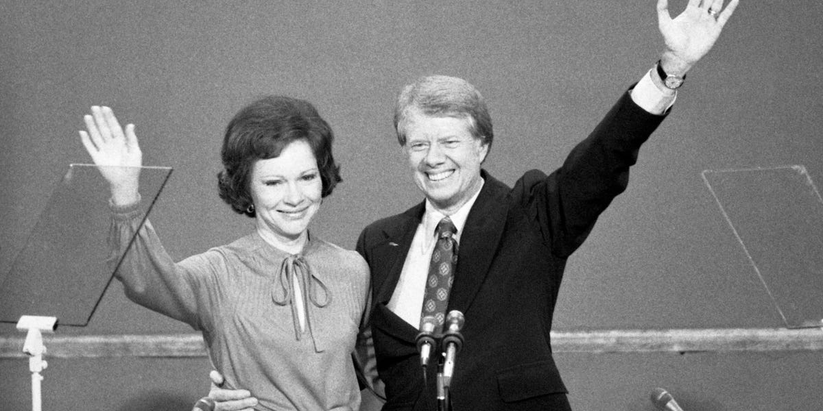 Jimmy Carter said his wife, Rosalynn, was 'my equal partner in everything I ever accomplished.' Here's a timeline of their 77-year relationship.