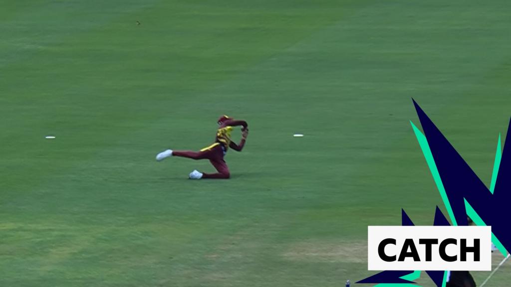 West Indies' Chase takes brilliant catch to dismiss PNG captain Vala