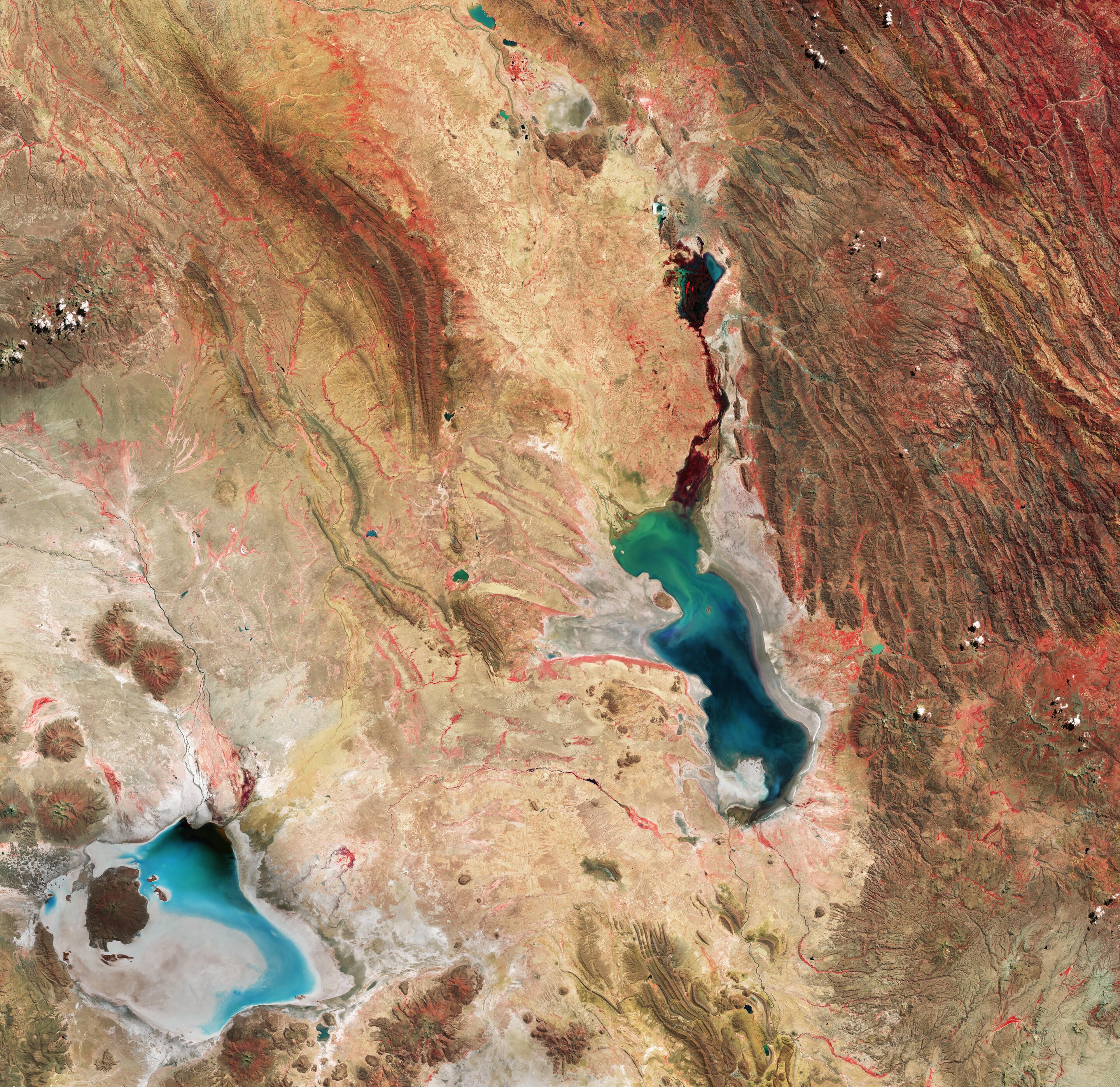 Image: Bolivian salt lakes from orbit