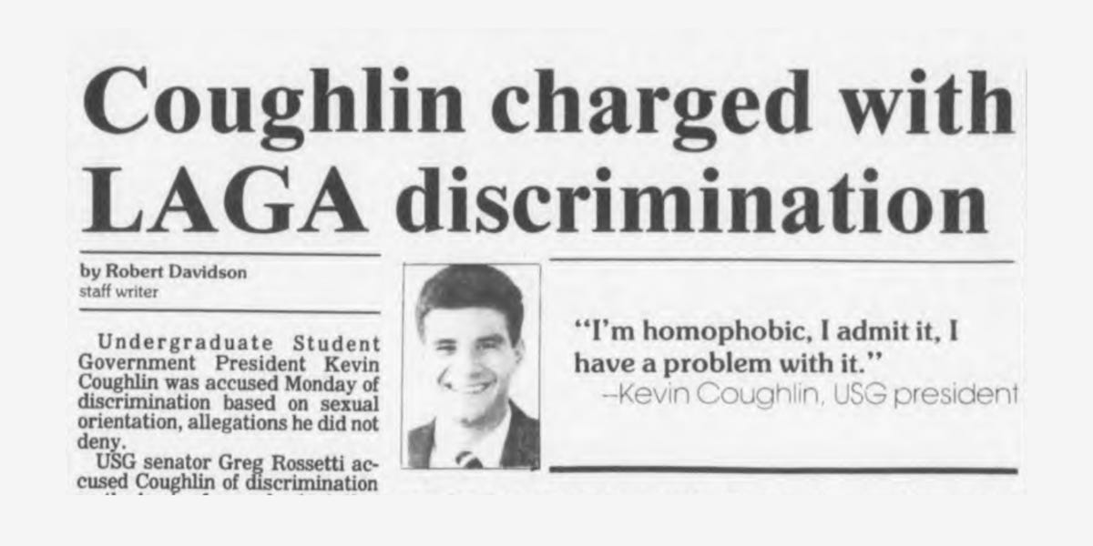 GOP House candidate declared himself a 'homophobe' as college student body president