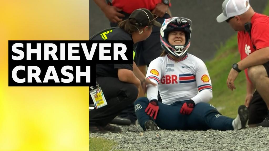 GB's Shriever crashes in BMX semi-final