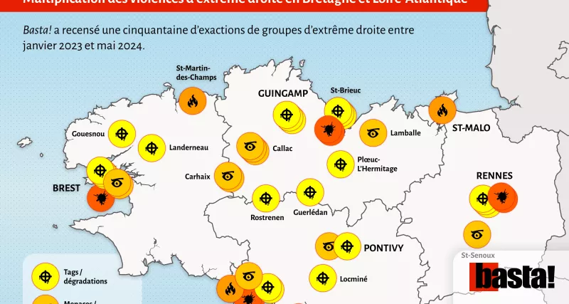 Les violences d'extrême droite se multiplient en Bretagne et autour de Nantes