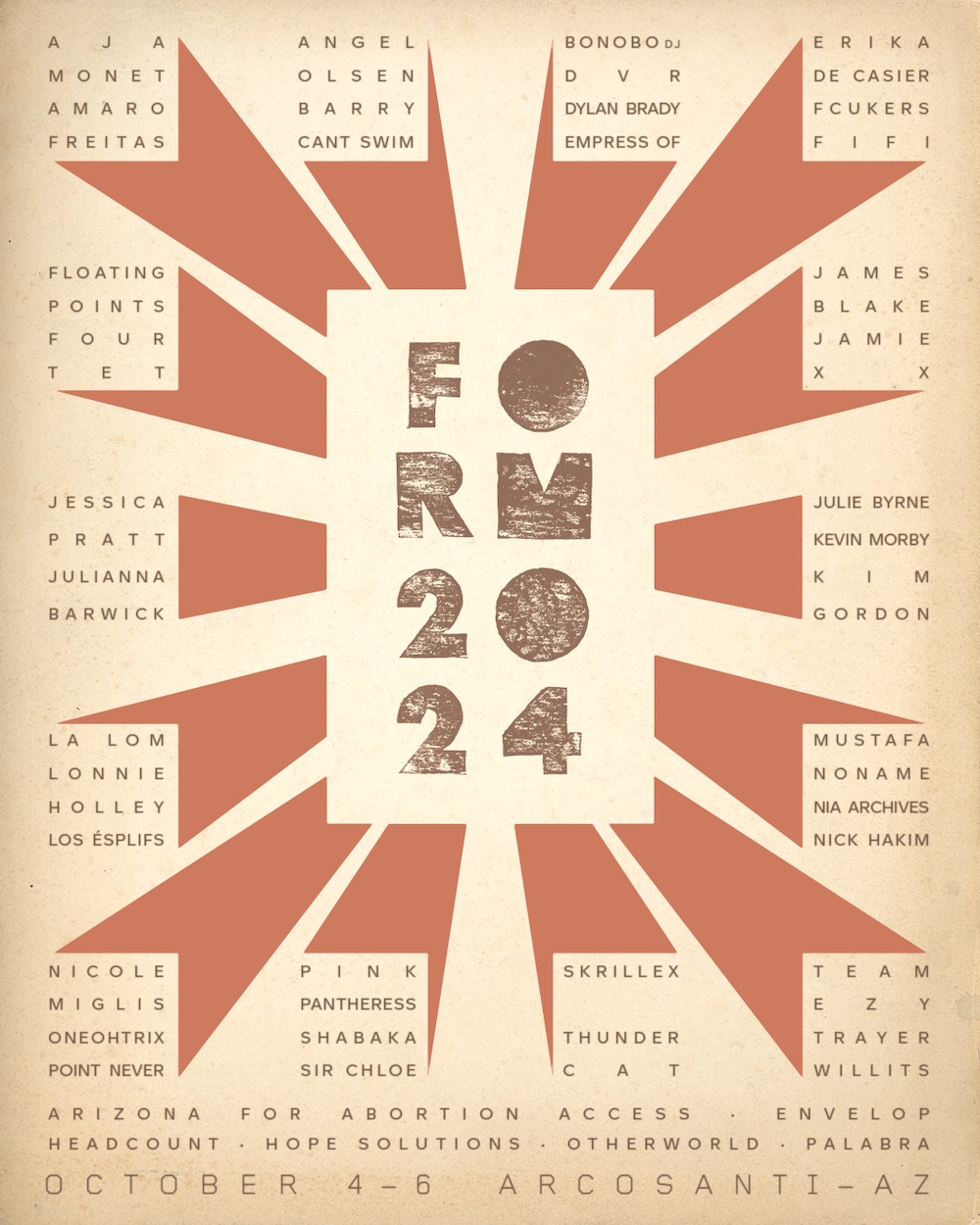 FORM Arcosanti Announces 2024 Lineup Feat. Jamie xx, Kim Gordon, PinkPantheress, & More