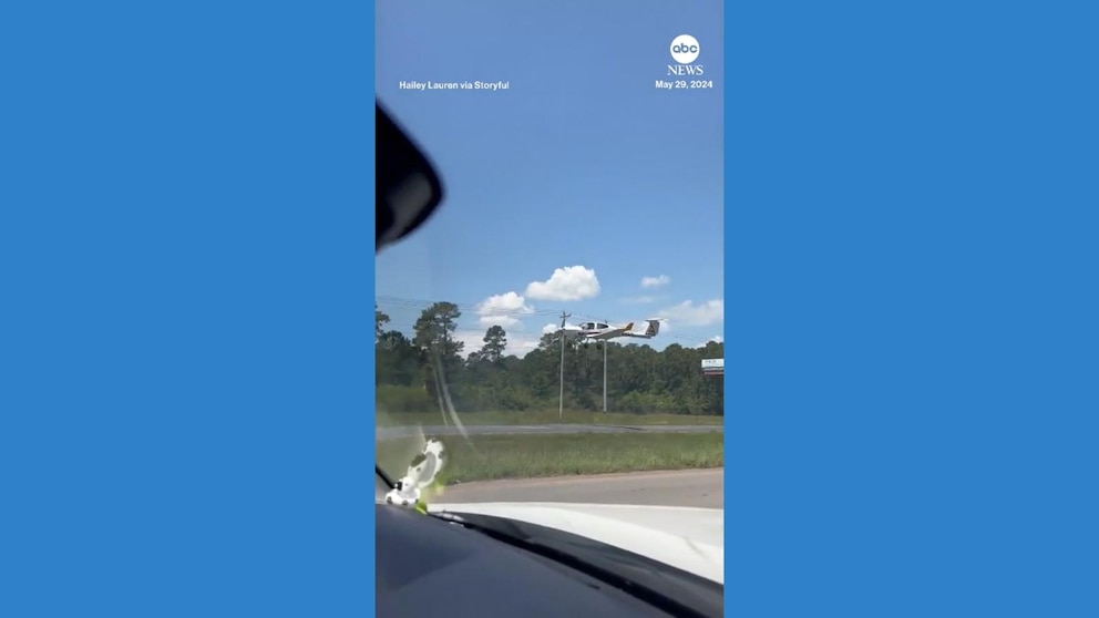 WATCH: Plane lands on highway in South Carolina