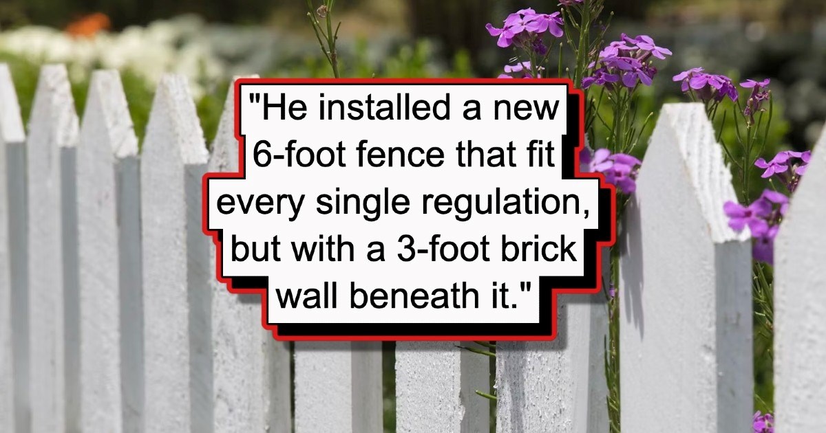 'HOA wants me to build a shorter fence? Got it!': Dude forced to uninstall 8 foot fence, maliciously complies by building shorter fence on top of brick wall