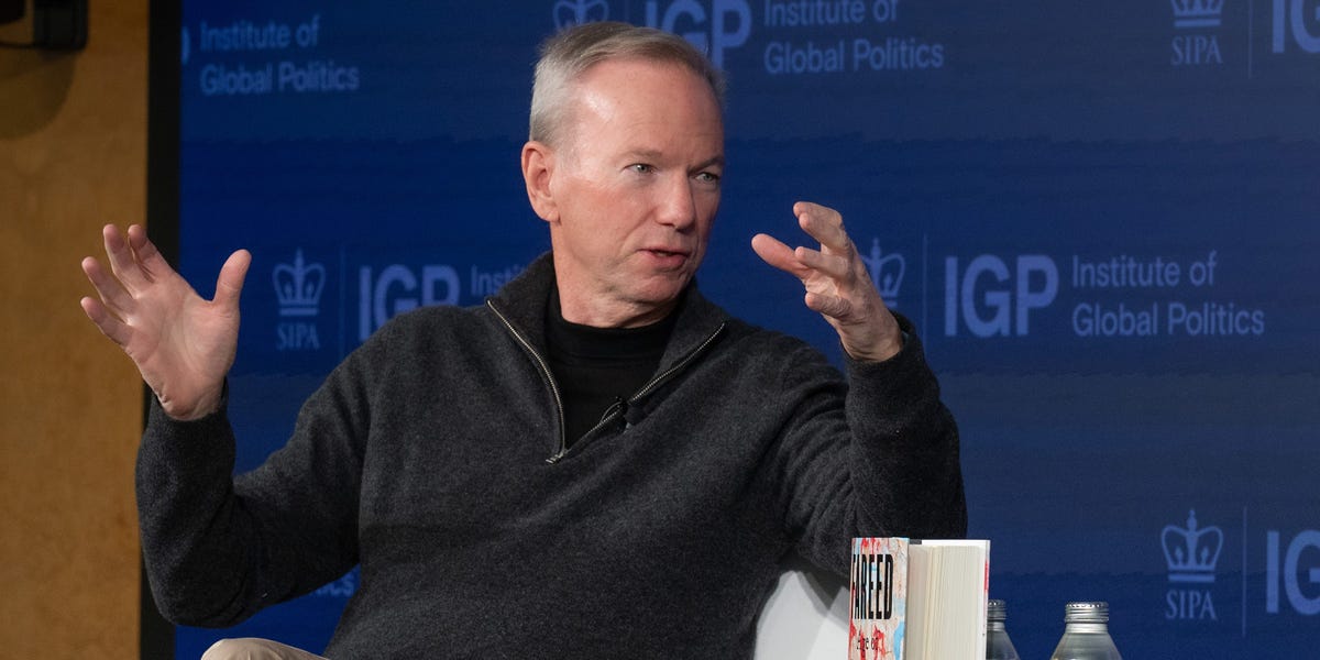 Ex-Google CEO says the US and China's most powerful AI systems may one day be stored in military bases and surrounded by machine guns