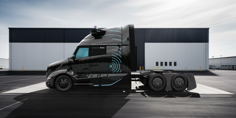 Volvo debuts its fully autonomous big rig truck powered by Aurora’s tech