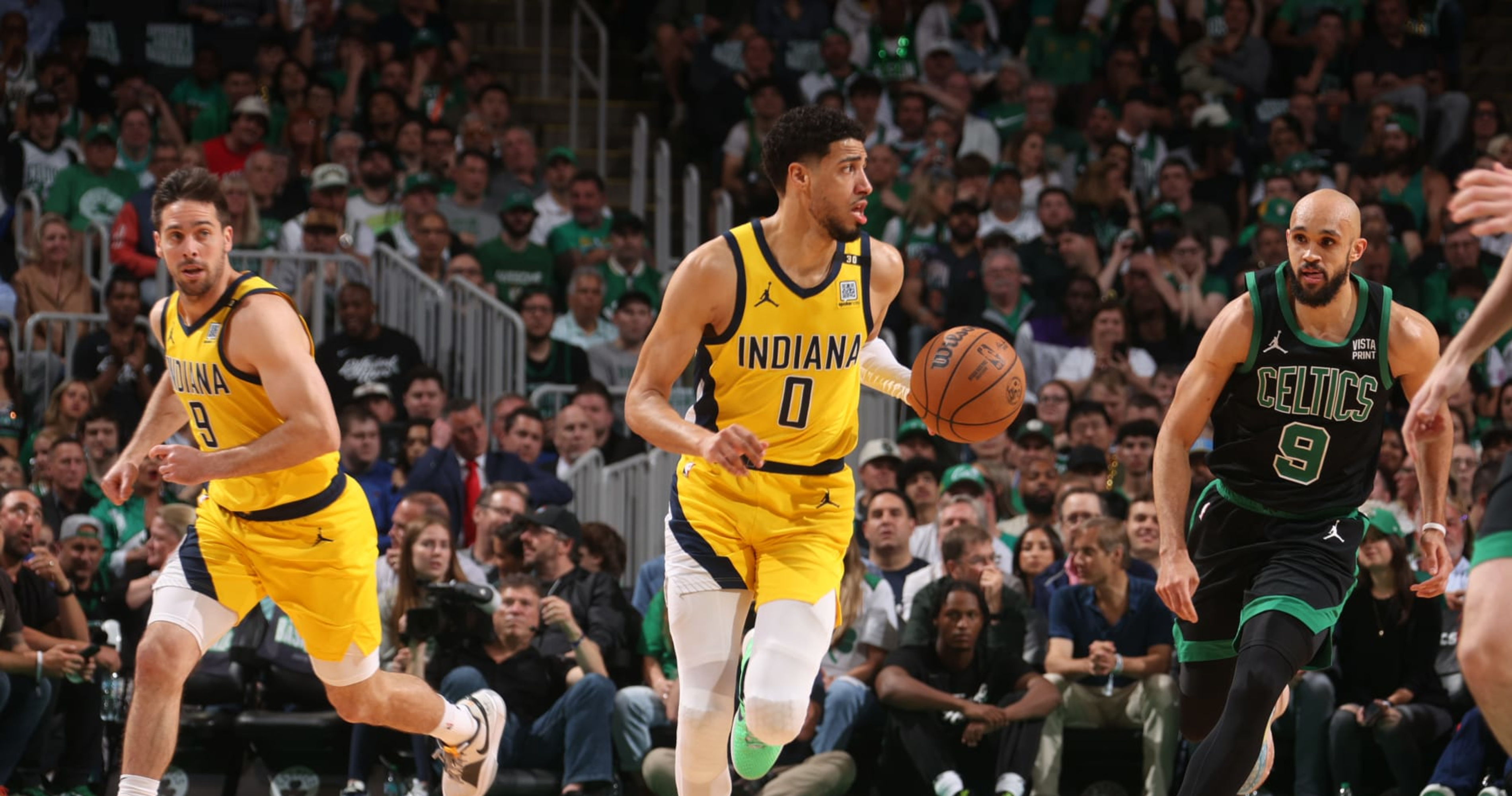 Pacers' Tyrese Haliburton Out vs. Celtics with Leg Soreness; PG Also Had Chest Injury