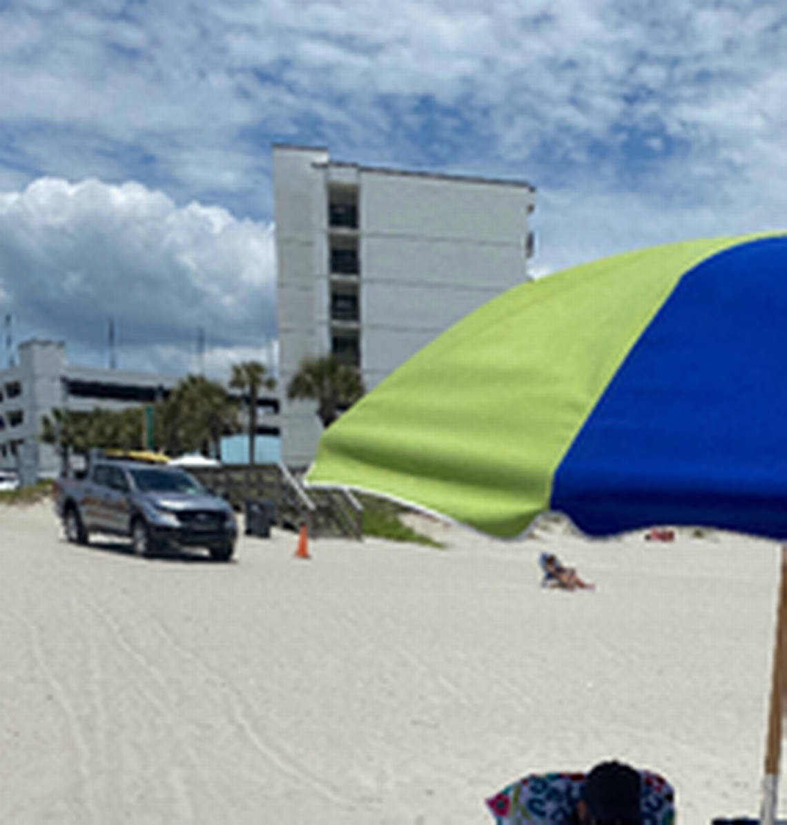 Pic captures beachgoer minutes before she was run over by Horry police truck. Woman named