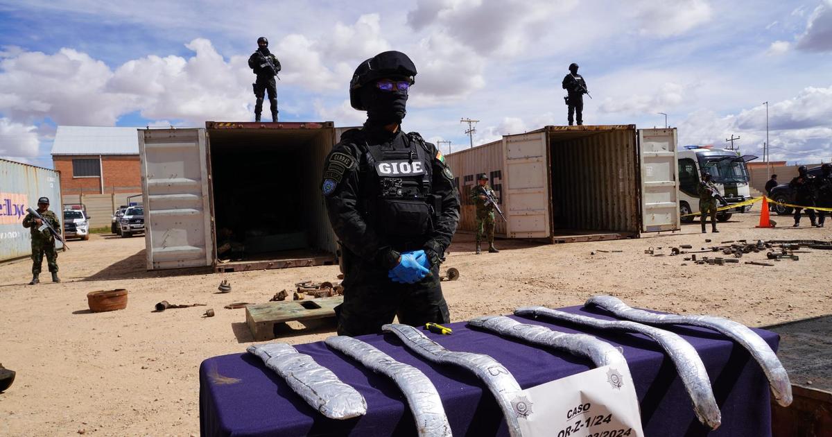 Bolivia claims its second largest drug seizure in history as 7.2 tons of cocaine found hidden in scrap metal shipment