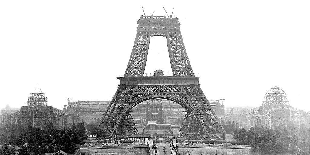 Photos show 13 iconic landmarks as they were being constructed