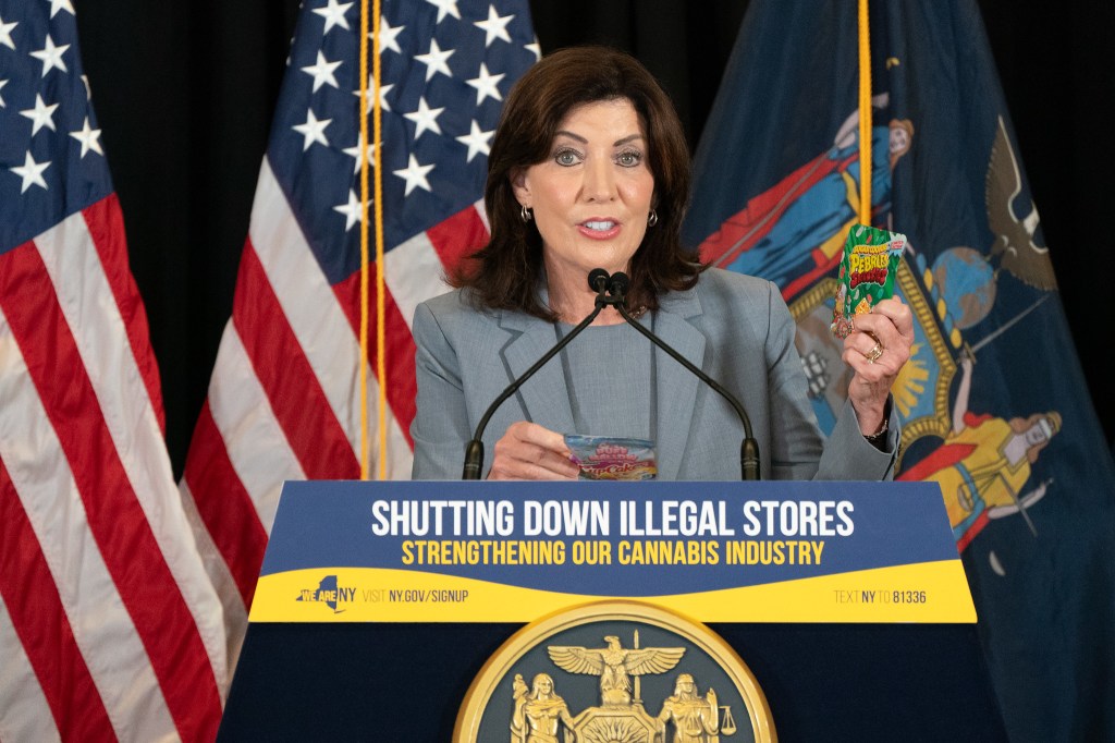 Legal weed sales up in N.Y. amid crackdown on unlicensed shops: Hochul