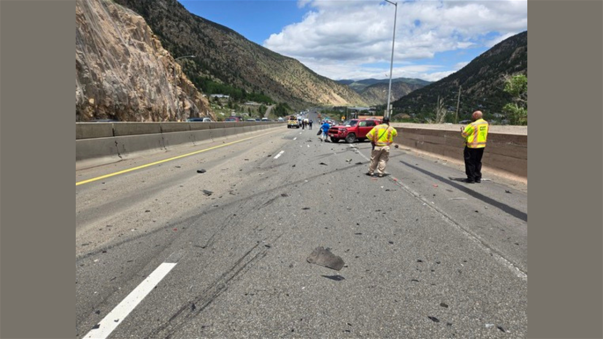 Eastbound I-70 at Georgetown closed indefinitely due to multi-vehicle crash & semi-truck fire