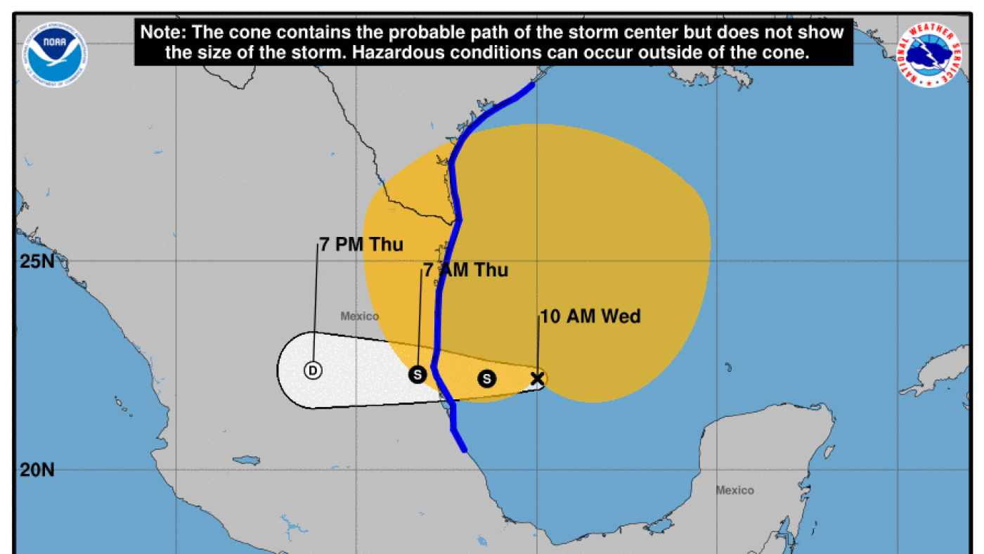 Tropical Storm Alberto, the first of the season, drenches Texas en route to Mexico