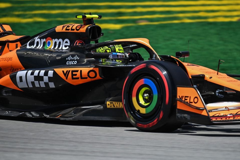 F1 Spanish GP: Norris makes last-gasp swoop for pole over Verstappen