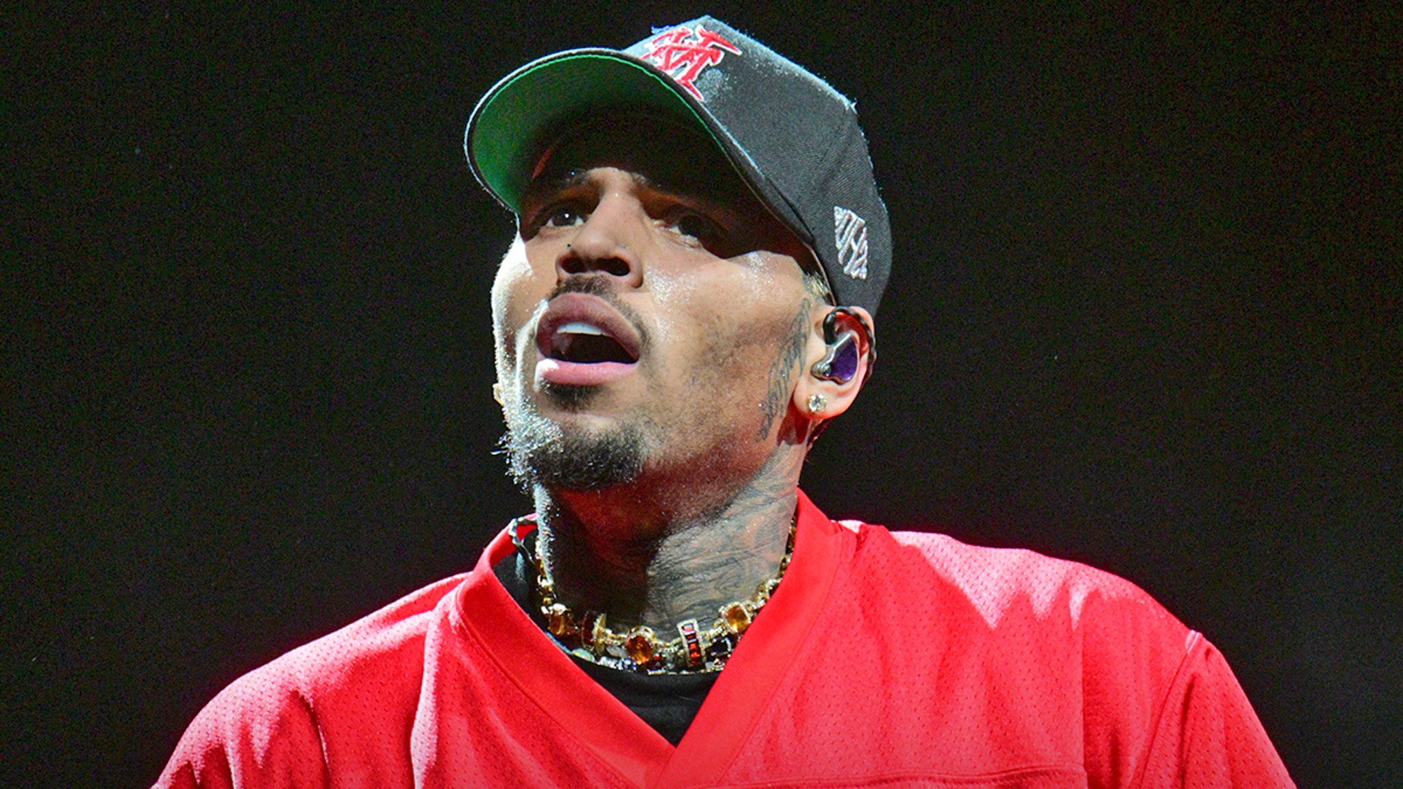 Chris Brown Loses Cool After Suspension Wire Glitch at Concert