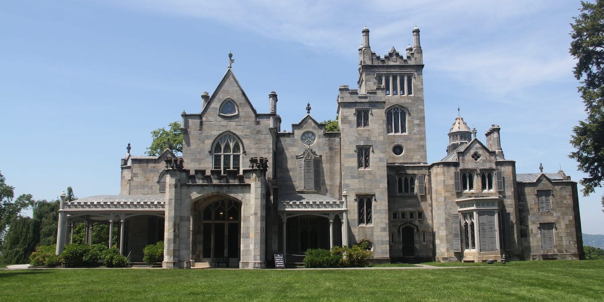 Take a look inside Lyndhurst Mansion, a historic 14,000-square-foot Gothic Revival home featured in 'The Gilded Age'