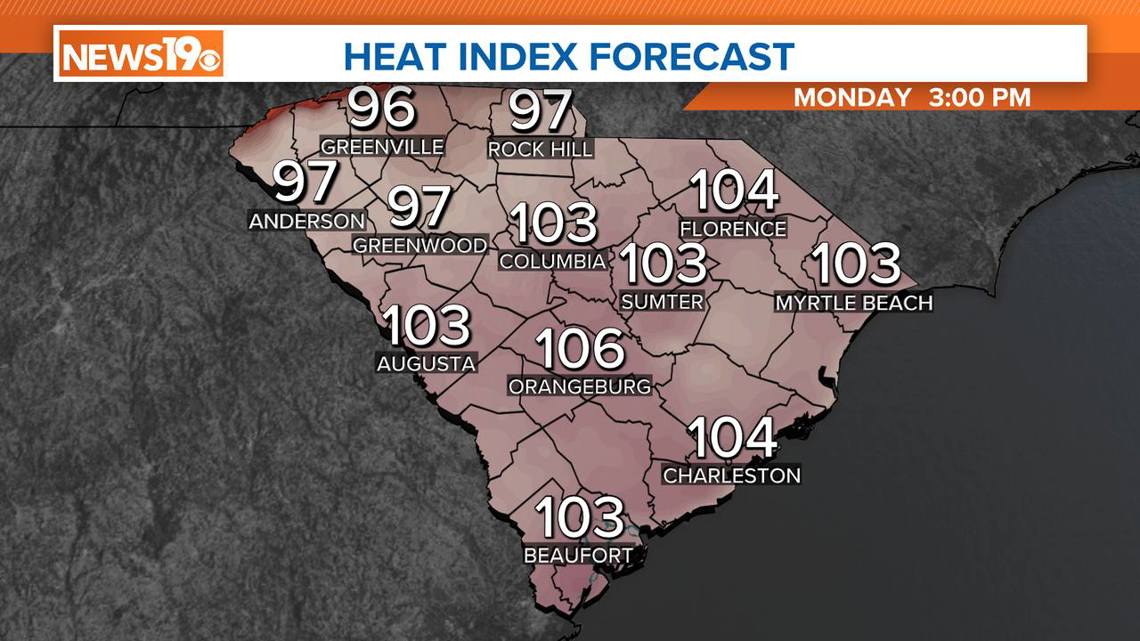 Heat and High Humidity Grip South Carolina this Week