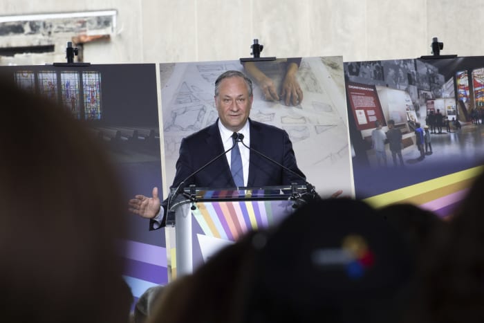 Ceremony marks start of rebuilding for Pittsburgh synagogue targeted in antisemitic mass shooting