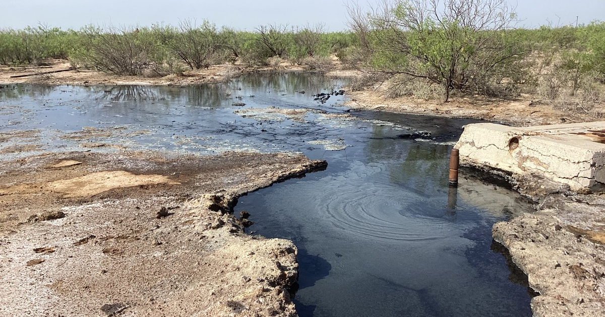 Water is bursting from another abandoned West Texas oil well, continuing a trend