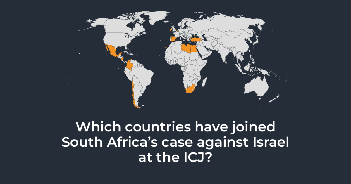 Which countries have joined South Africa’s case against Israel at the ICJ?