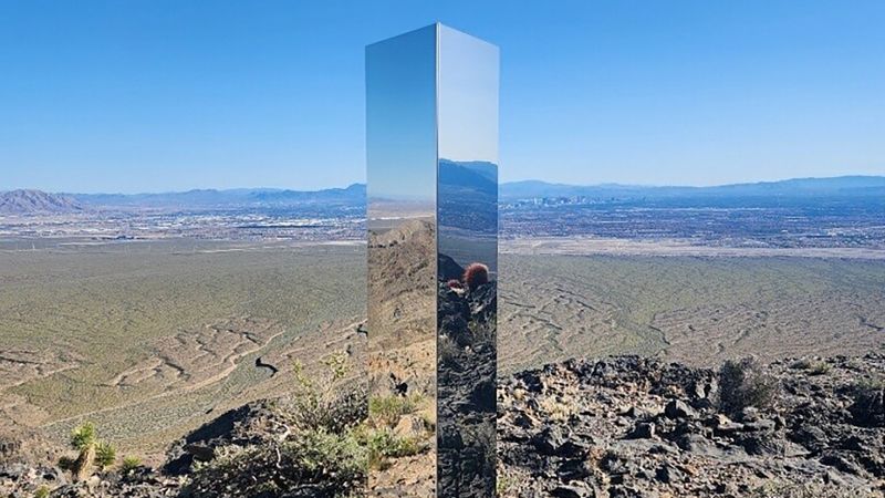 Las Vegas monolith: A ‘mysterious’ pillar appears on hiking trail in Nevada