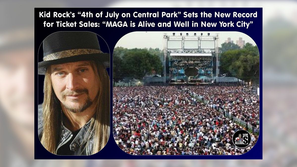 Kid Rock's 'Fourth of July on Central Park' Concert Set New Record for Ticket Sales in 2024?