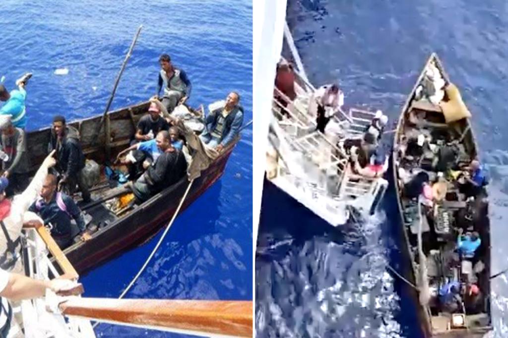 Carnival Cruise ship plucks 27 Cuban migrants from rickety wooden boat off US waters