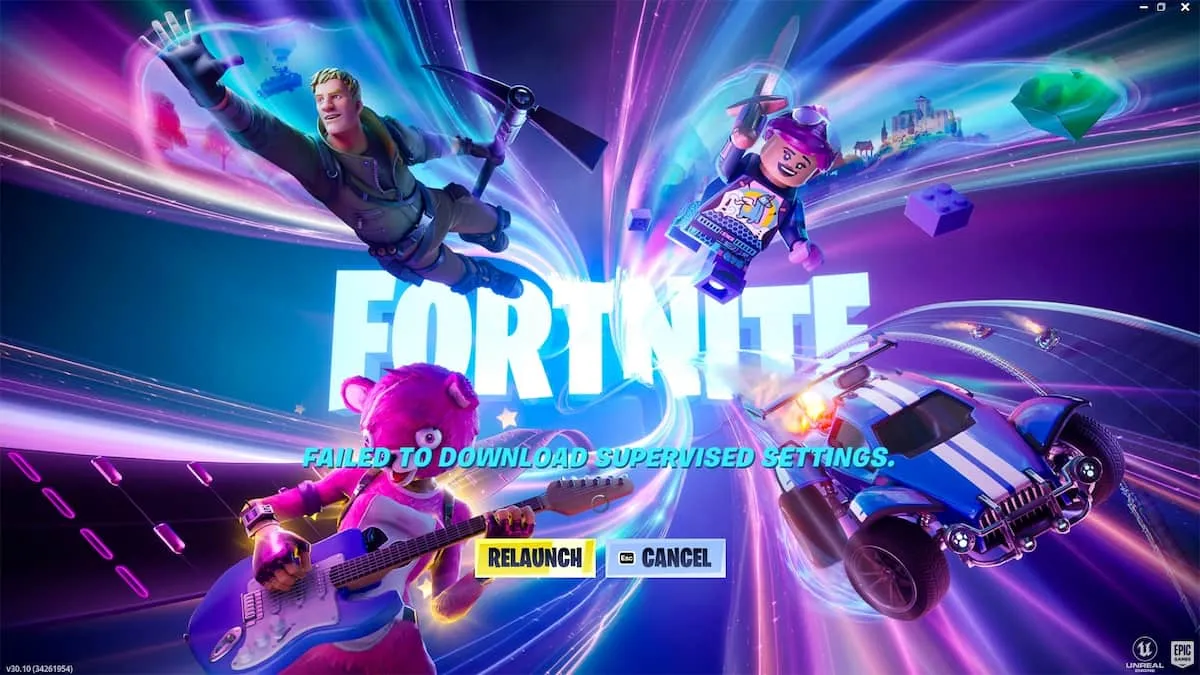 Fortnite players hit with ‘failed to download supervised settings’ error amid Metallica hype