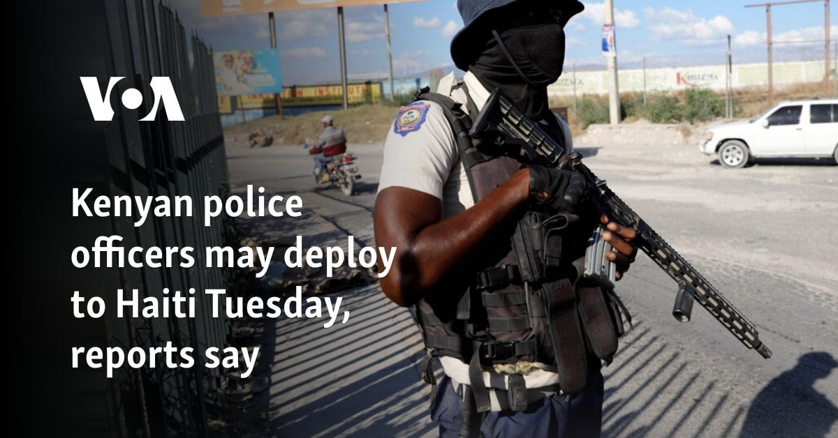 Kenyan police officers may deploy to Haiti Tuesday, reports say