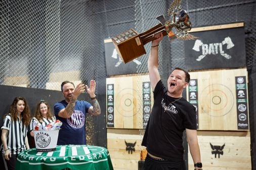 This N.H. axe-throwing champion proved he’s a cut above the rest