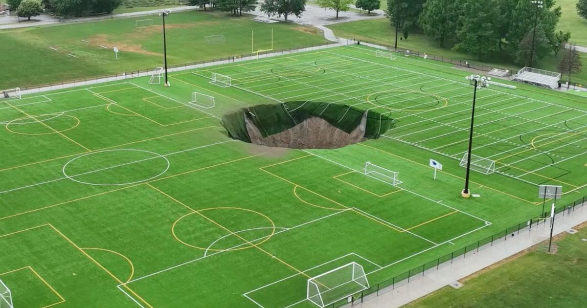 Massive sinkhole swallows Illinois soccer field after mine collapses, official says