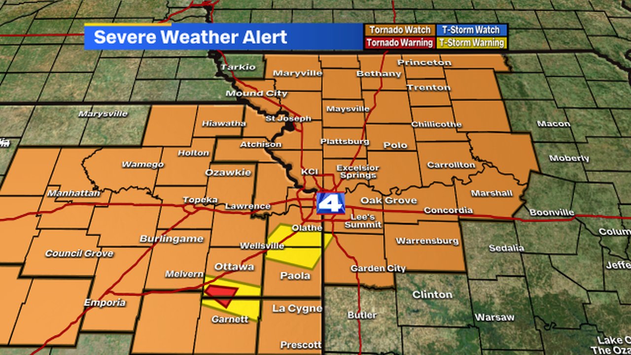 Tornado Warning issued southwest of metro