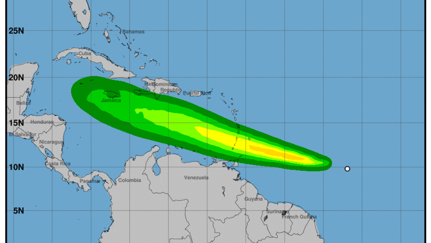 Early in the hurricane season, an unusually strong storm moves through the Caribbean