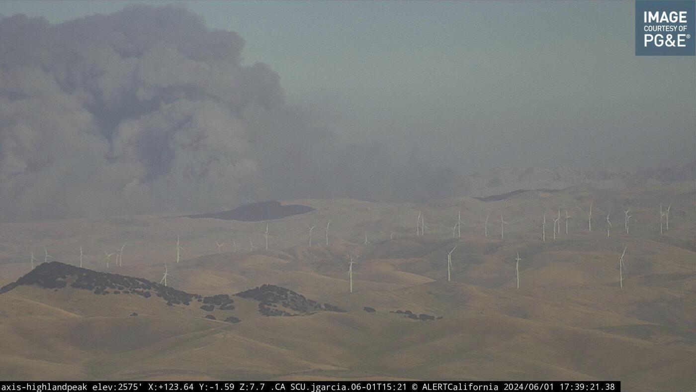 California firefighters battle wind-driven wildfire east of San Francisco