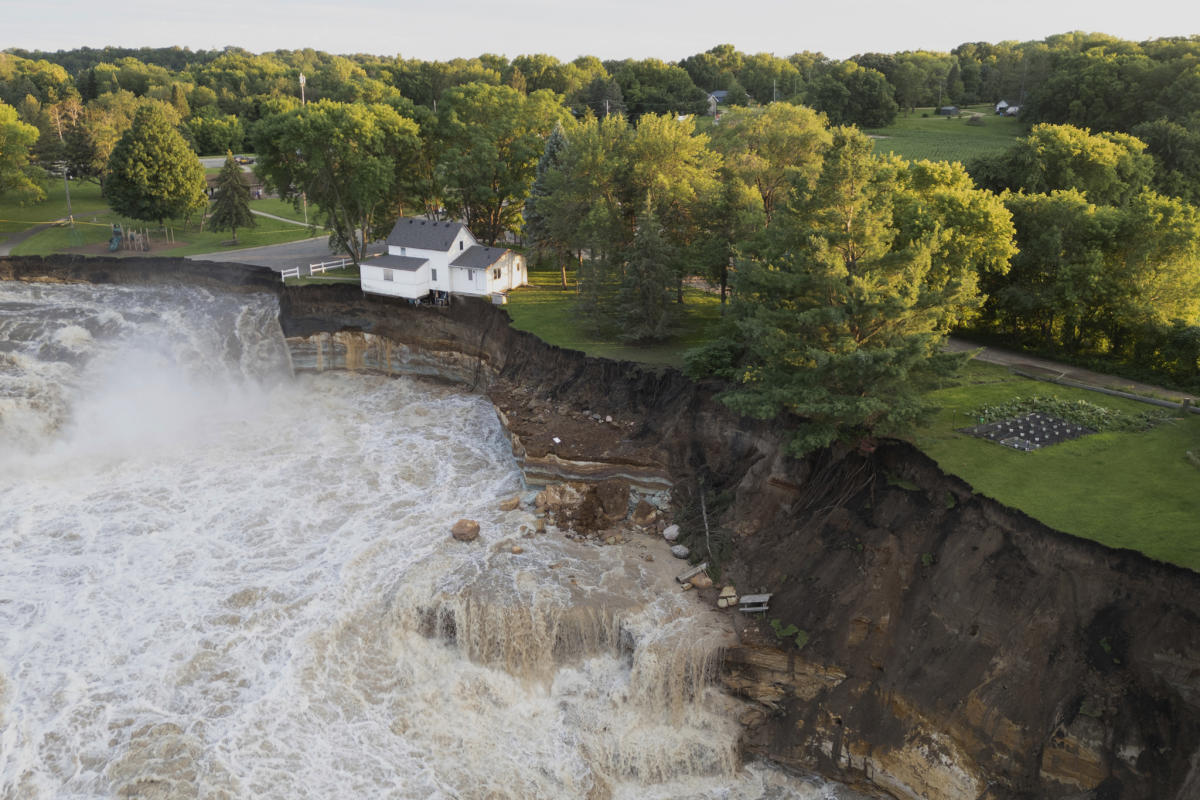 Minnesota family store is demolished from its perch near dam damaged by surging river