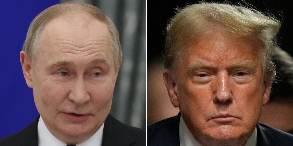 Putin says it's 'obvious' that Trump's conviction is the result of 'an internal political struggle' in the US