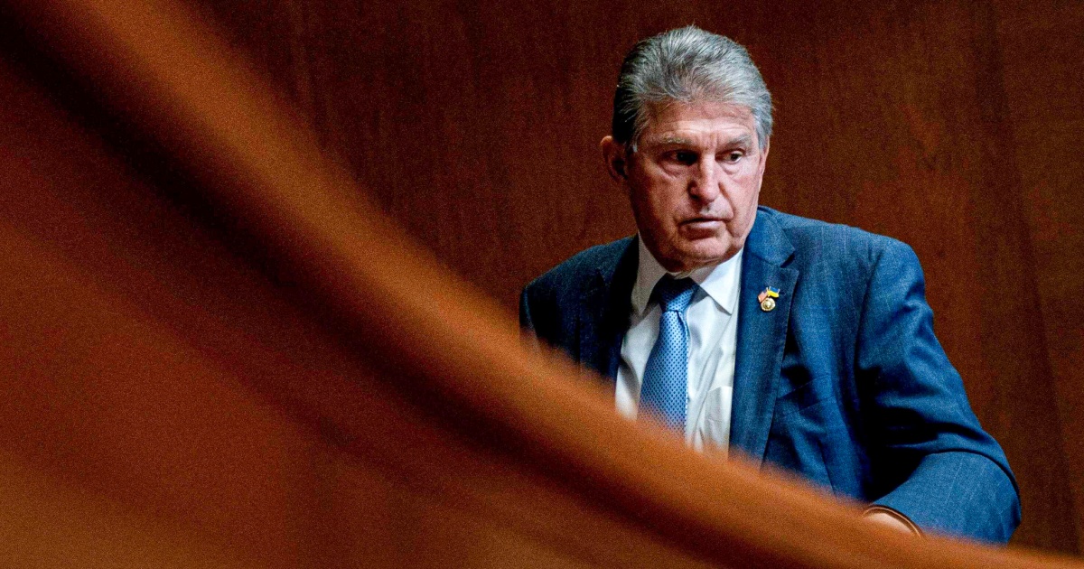 Joe Manchin is leaving a party where he'd worn out his welcome