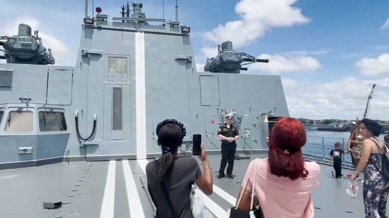 On board the Russian warship visiting Cuba