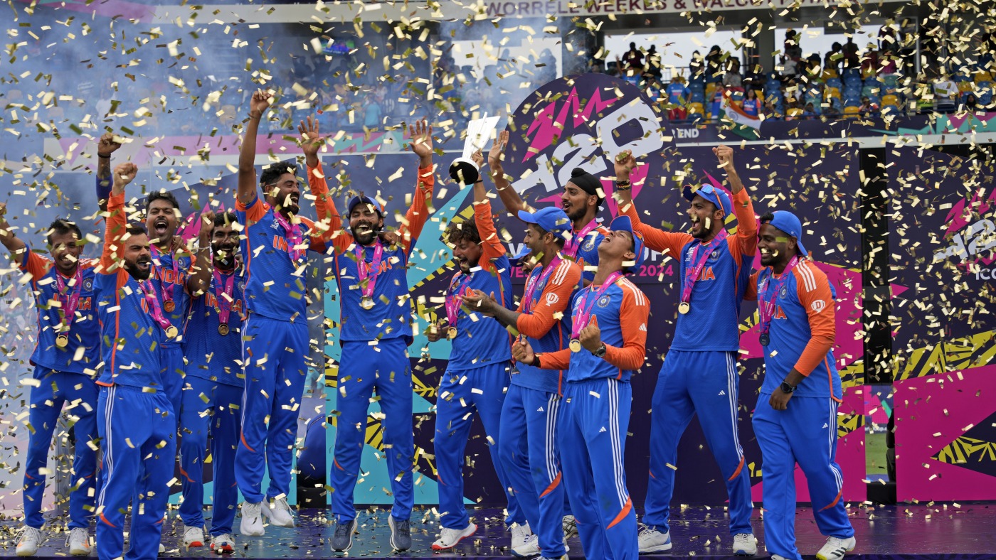 India wins the T20 World Cup, defeating South Africa for the cricket title