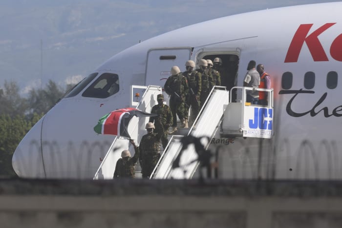 UN-backed contingent of foreign police arrives in Haiti as Kenya-led force prepares to face gangs