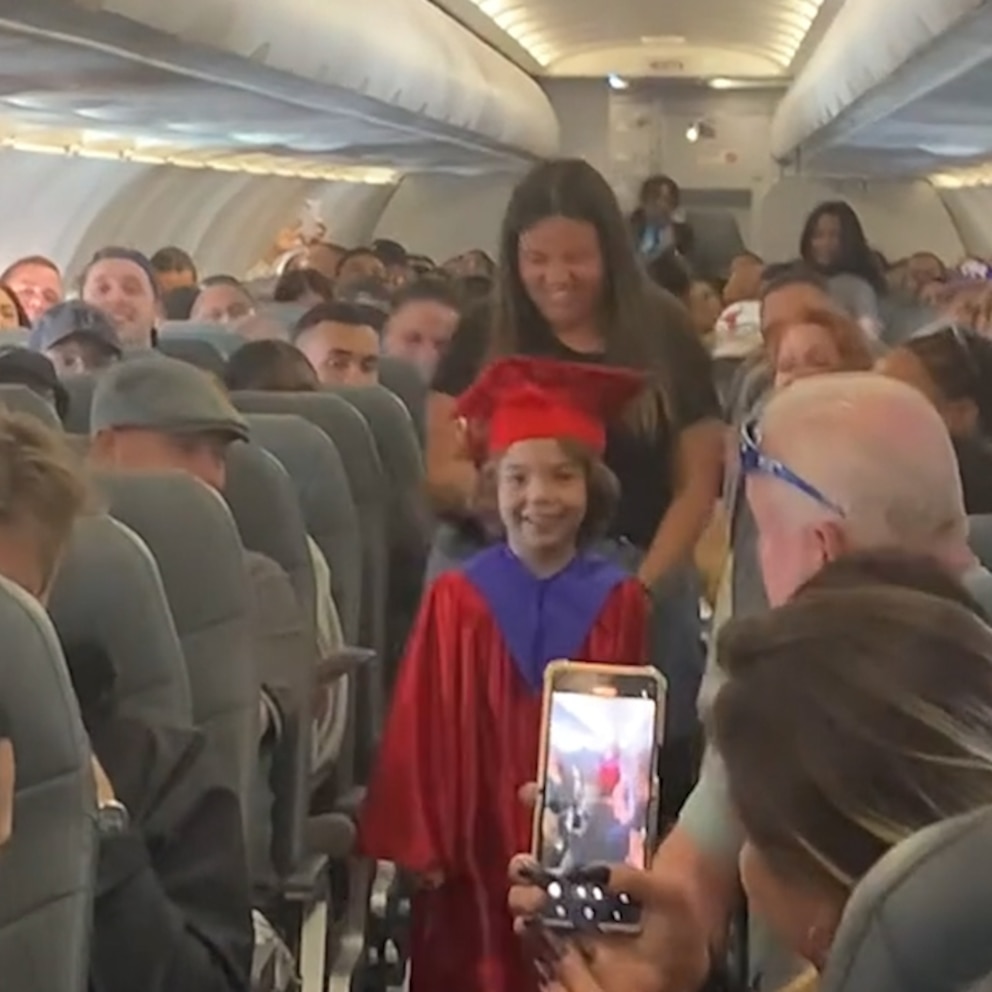WATCH: The story behind the viral video of kid's kindergarten graduation on plane