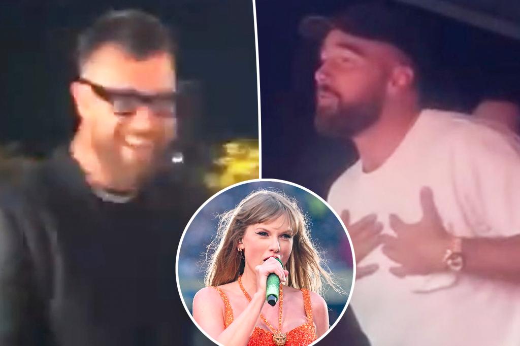 Travis Kelce rushes from teammate's wedding to attend Taylor Swift's Eras Tour concert in Dublin