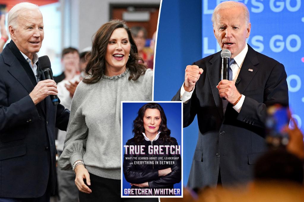 Gretchen Whitmer book out as she's seen as Biden replacement