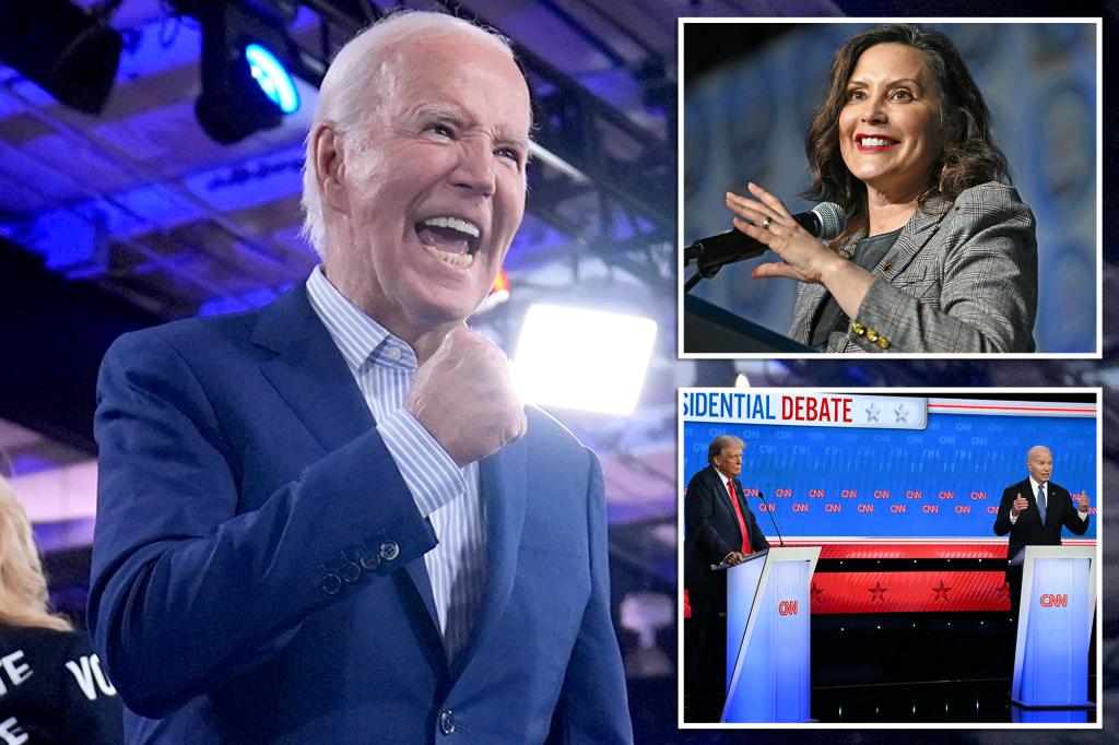 Whitmer warned Biden camp that he will lose her state, shot down speculation of her replacing him: report