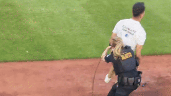 Police Tackle Climate Protesters at Charity Baseball Game in DC