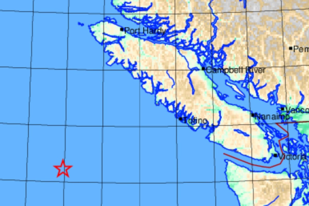 5 earthquakes reported off Vancouver Island: USGS